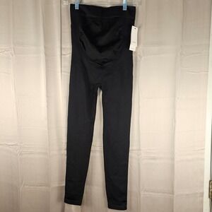 NWT Blanqi Womens Black Maternity Belly Support Leggings Medium